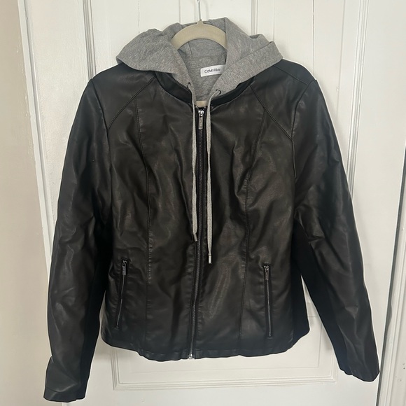 Calvin Klein Pleather Jacket - Picture 1 of 6